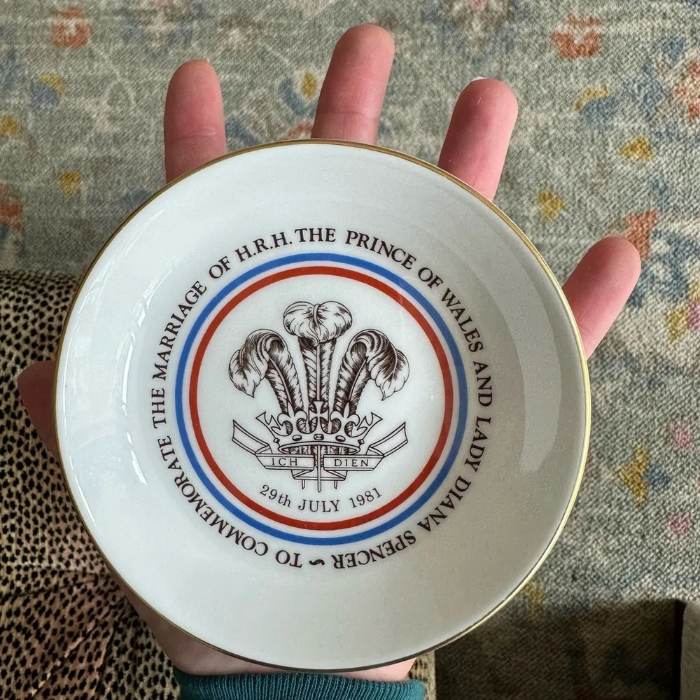 princess diana & prince charles commemorative trinket dish